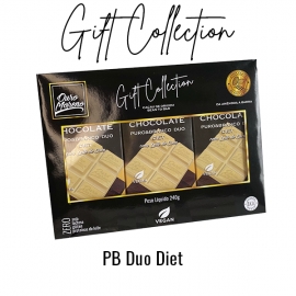 Gift Collection de Chocolate Diet Duo Puro e Branco com 3 Barras de 80g Ouro Moreno